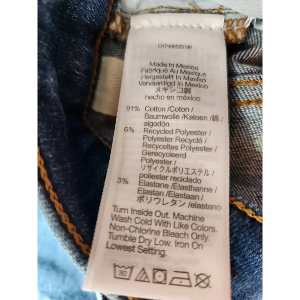 NWT Madewell Petite Flared Wide-Leg Crop Jeans Blue 26P *Flaw